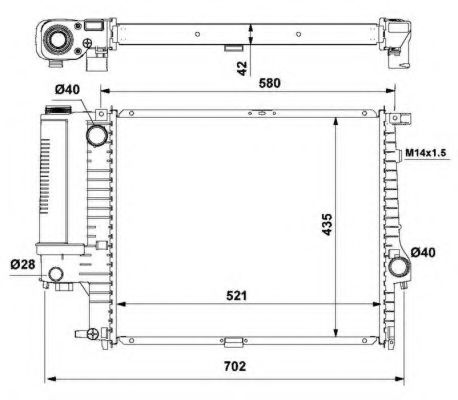 Радиатор охлаждения двигателя NRF 53897