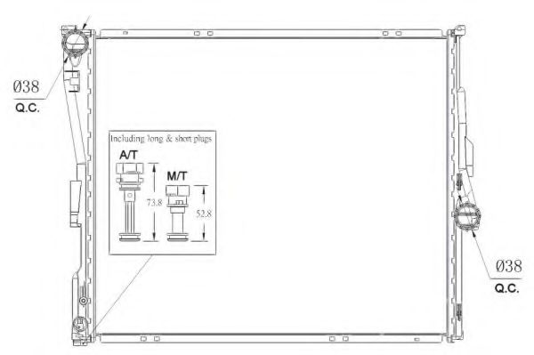 Радиатор охлаждения двигателя NRF 53956