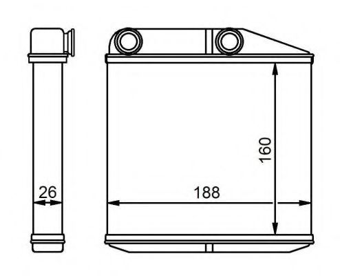 Радиатор печки NRF 54213