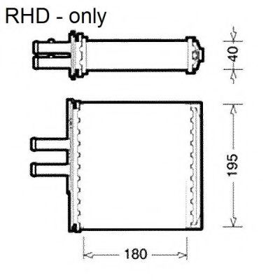 Радиатор печки NRF 54223 Радиатор печки NRF 54223