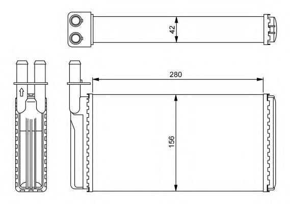 Радиатор печки NRF 54243 Радиатор печки NRF 54243