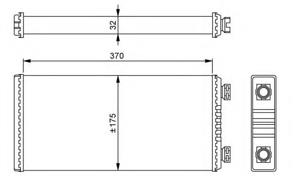 Радиатор печки NRF 54257 Радиатор печки NRF 54257