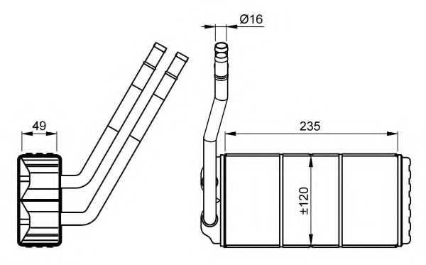 Радиатор печки NRF 54263