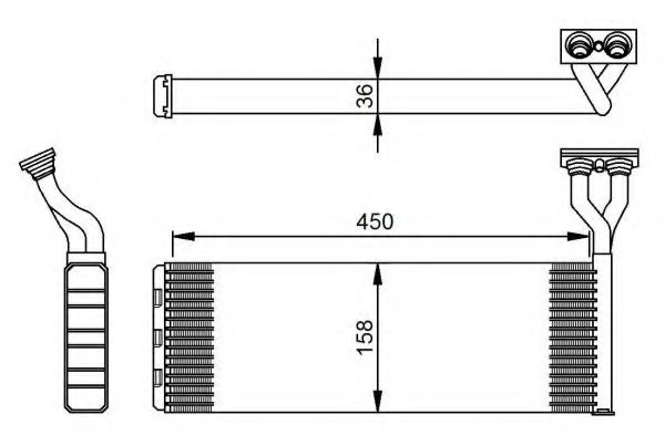 Радиатор печки NRF 54285