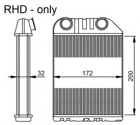 Радиатор печки NRF 54286