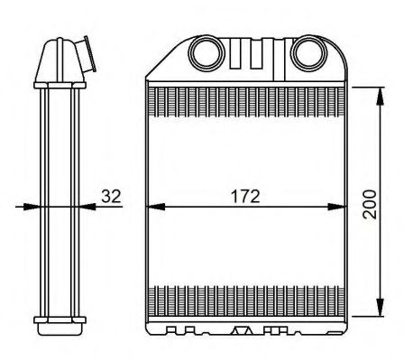 Радиатор печки NRF 54287