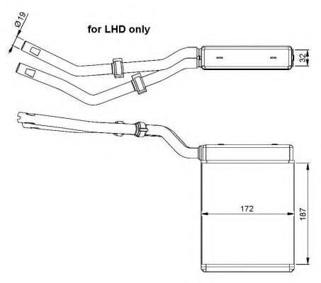 Радиатор печки NRF 54303
