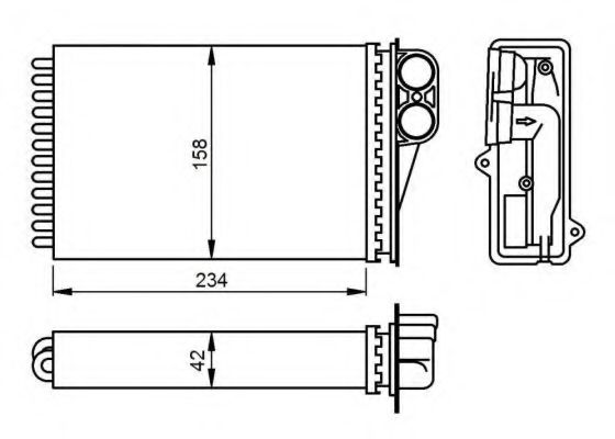 Радиатор печки NRF 54304
