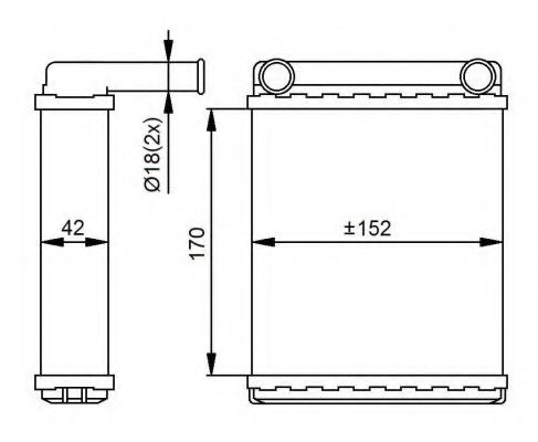Радиатор печки NRF 54306