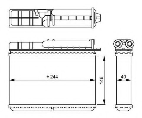 Радиатор печки NRF 54307