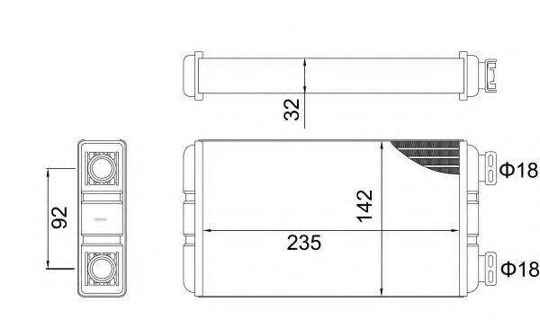 Радиатор печки NRF 54312