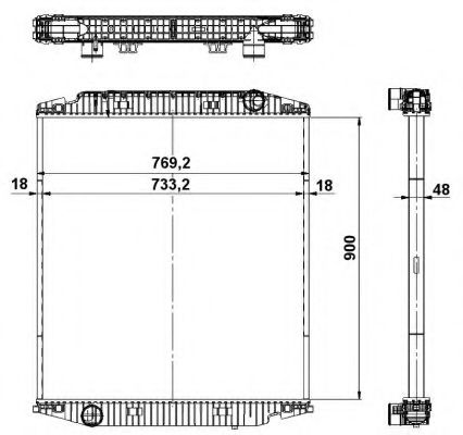 Радиатор охлаждения двигателя NRF 549568
