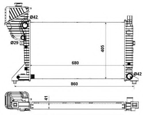 Радиатор охлаждения двигателя NRF 55348A