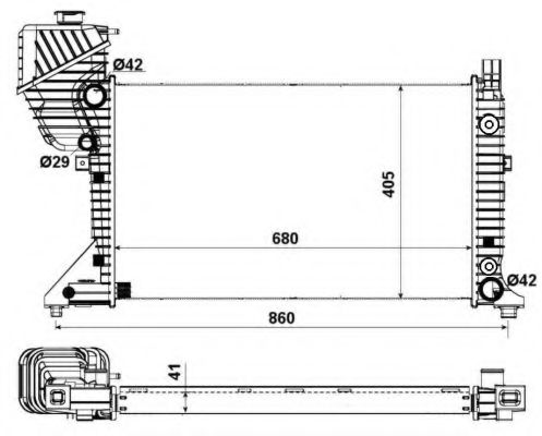 Радиатор охлаждения двигателя NRF 55349A