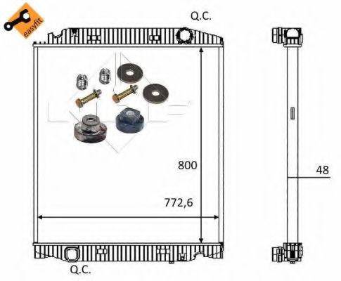 Радиатор охлаждения двигателя NRF 559567 Радиатор охлаждения двигателя NRF 559567
