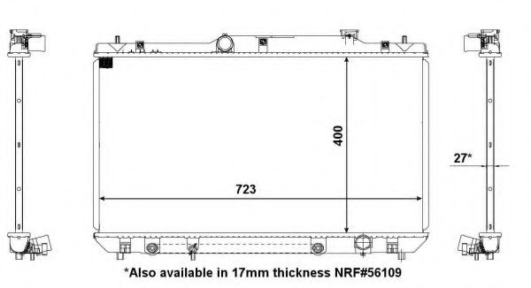 Радиатор охлаждения двигателя NRF 56108