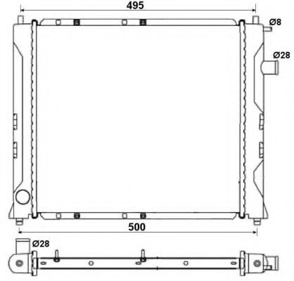 Радиатор охлаждения двигателя NRF 58107A