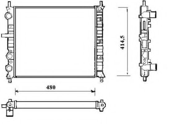 Радиатор охлаждения двигателя NRF 58191