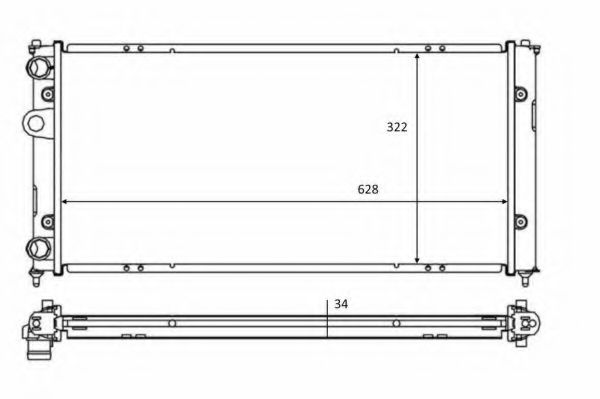 Радиатор охлаждения двигателя NRF 58386