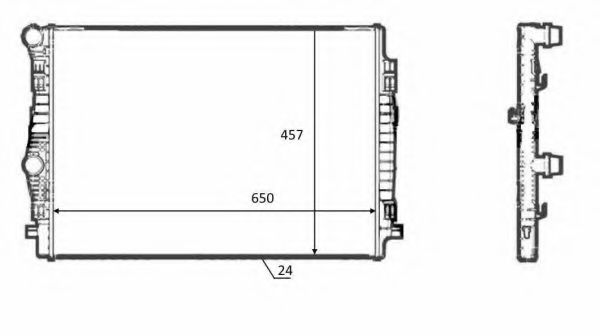 Радиатор охлаждения двигателя NRF 58392