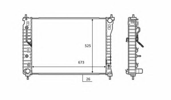 Радиатор охлаждения двигателя NRF 58449