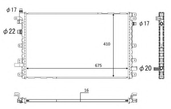 Радиатор охлаждения двигателя NRF 58569