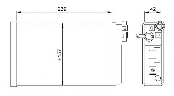 Радиатор печки NRF 58640