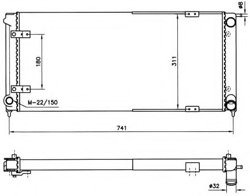 Радиатор охлаждения двигателя NRF 58712 Радиатор охлаждения двигателя NRF 58712