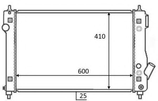 Радиатор охлаждения двигателя NRF 59054