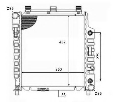 Радиатор охлаждения двигателя NRF 59102