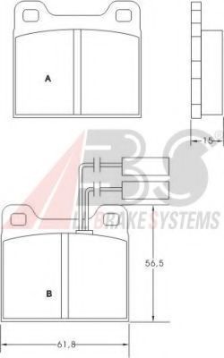 Тормозные колодки A.B.S. 36005
