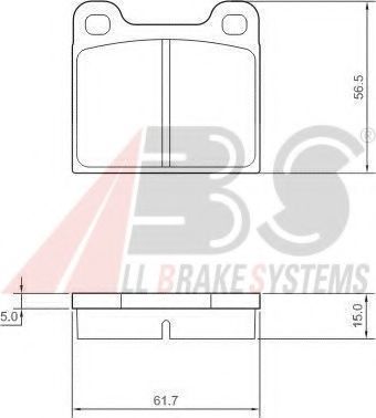 Тормозные колодки A.B.S. 36009