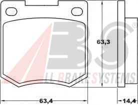 Тормозные колодки abs 36017