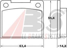 Тормозные колодки A.B.S. 36037