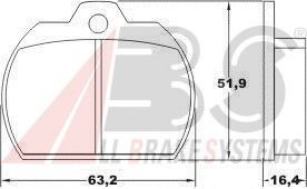 Тормозные колодки A.B.S. 36086