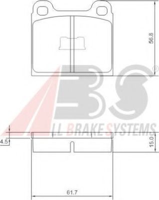 Тормозные колодки A.B.S. 36088