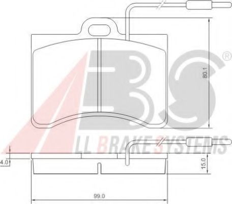 Тормозные колодки A.B.S. 36099