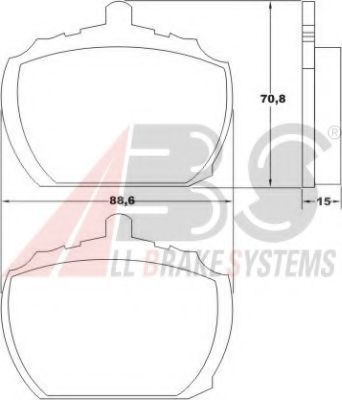 Тормозные колодки A.B.S. 36102