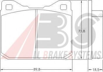 Тормозные колодки A.B.S. 36104