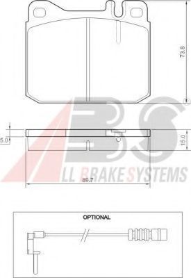 Тормозные колодки A.B.S. 36105