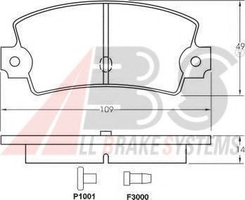 Тормозные колодки A.B.S. 36122