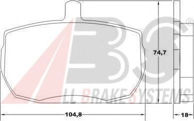 Тормозные колодки A.B.S. 36124