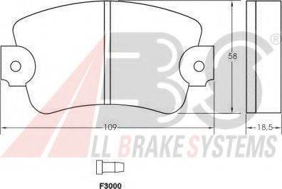 Тормозные колодки A.B.S. 36131