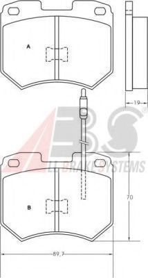 Тормозные колодки A.B.S. 36137