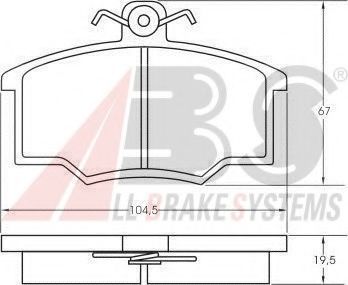 Тормозные колодки A.B.S. 36138