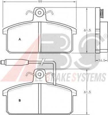 Тормозные колодки A.B.S. 36146/1