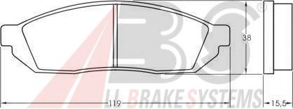 Тормозные колодки A.B.S. 36156