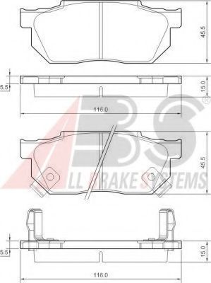 Тормозные колодки A.B.S. 36167