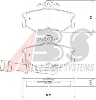 Тормозные колодки A.B.S. 36170