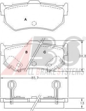 Тормозные колодки A.B.S. 36173